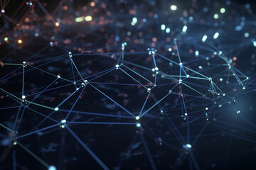 Poster - Business network connection concept ,  Generative AI	

