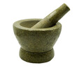 Isolation of Stone mortar with pestle in png format