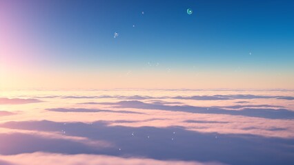 Wall Mural - A Captivating Image Of A View Of A Sky With Bubbles AI Generative