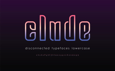 Leinwandbilder - Colorful modern vector typeface. Typography alphabet a to z uppercase and lowercase. Vector illustration