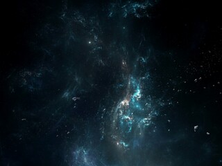 Wall Mural - science fiction wallpaper. beauty of deep space. colorful graphics for background, like water waves,