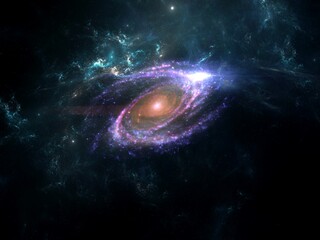 Wall Mural - science fiction wallpaper. beauty of deep space. colorful graphics for background, like water waves,