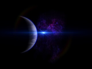Wall Mural - science fiction wallpaper. beauty of deep space. colorful graphics for background, like water waves,