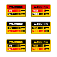 Wall Mural - Wet Paint Safety Sign M_2304001