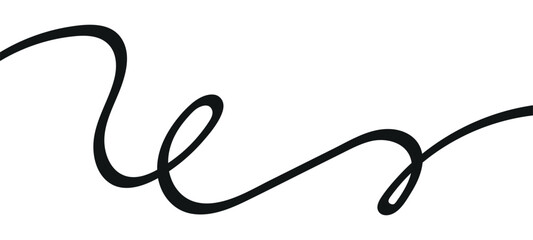 Leinwandbilder - Swoosh, swash underline stroke set.Abstract wavy thin line. Squiggle elements. Vector isolated illustration