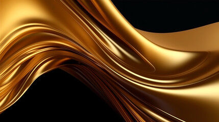 luxury gold abstract silk fabric background wavy movement