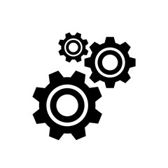 Poster - Gear icon vector in flat style. Settings concept