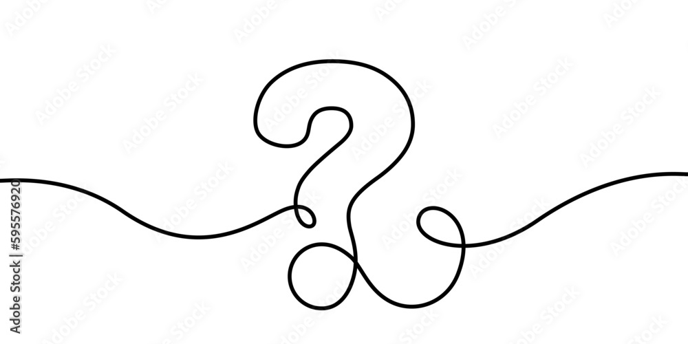 Question mark one line style. Choosing decision concept illustration ...