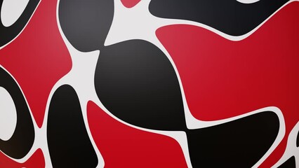 Poster - Abstract colorful background with round curvy shapes animation