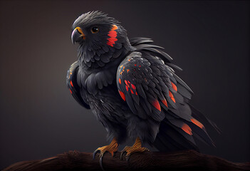 Leinwandbilder - red winged blackbird  concept, contemporary colors and mood social background. Generative AI technology.