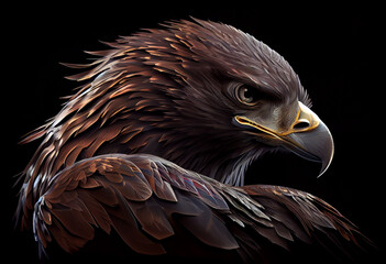 Leinwandbilder - Beautiful ABSTRACT photo, 
Harpy Eagle concept, contemporary colors and mood social background. Generative AI technology.

