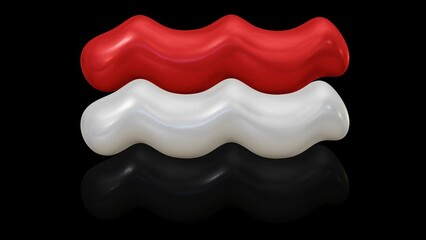 Poster - Colorful wavy thick lines animation 