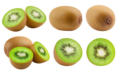Wall Mural - kiwi isolated on white background, full depth of field