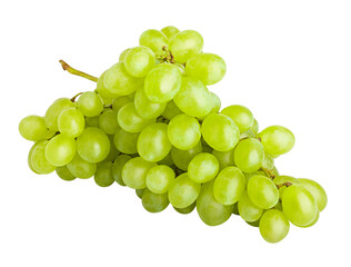 Green grape, isolated on white background, full depth of field