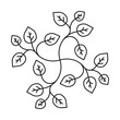 © Elchin - Leaf floral vector line icon. Leaf flat sign design. Leaf symbol isolated pictogram. UX UI icon of leave. Linear icon outline symbol