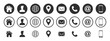 © IJ-studio - Set of Contact  and web icons.Vector