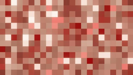 Poster - Digital colorful light neon squares pattern motion. Abstract background of pixel led or grid lights animation