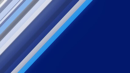 Poster - Animation of blue striped lines. Abstract background pattern design. geometric diagonal line shapes transition motion. 