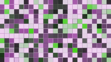 Poster - Digital colorful light neon squares pattern motion. Abstract background of pixel led or grid lights animation