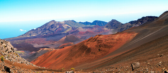 Poster - Haleakala volcano. Lunar landscape on the Island of Maui - Hawaii, USA