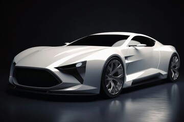 Wall Mural - modern luxury sports car created with generative ai technology.
