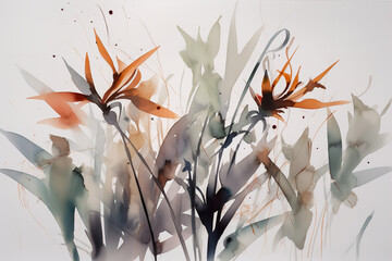 abstract botanical art