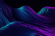 © ADDICTIVE STOCK - Generative AI abstract image of creative glittering colorful wave curvy line design elements with minimal texture reflecting on isolated on black background