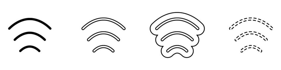 Poster - Wifi set of vector icons. Internet wave vector. Wireless internet vector.