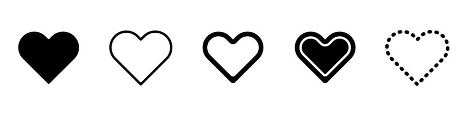 Poster - Hearts vector set. Icons of hearts are a stylish symbol of life. Cute hearts set. Icons of hearts with arrows vector. Recycle heart icon. Symbol of love vector. Saint Valentine vector.
