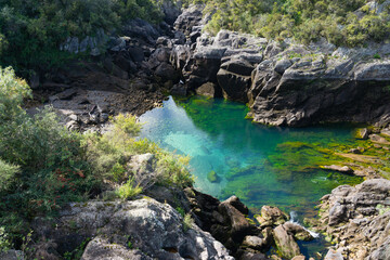 Sticker - Waikato river rock pool at Aratiatia