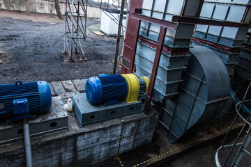 two large electric motors