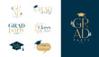 © Marina Zlochin - Graduation party typography collection, monogram, logo design templates collection