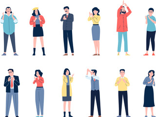 Wall Mural - People clapping, employee man clap. Various casual flat women and men applause hands. Positive office team or person, recent vector characters