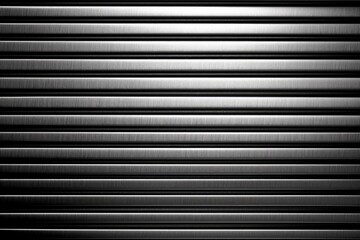 Poster - black and white close-up photo of a textured metal surface. Generative AI