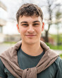 © Miljan Živković - portrait of young Caucasian man teenager 18 or 19 years old outdoor