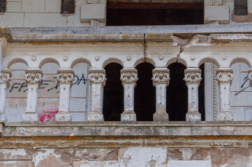 Wall Mural - Desolate Remnants Abandoned Serbian Manor Forgotten Relics: Deserted Serbian Mansion Abandoned Echoes: Serbian Estate in Ruins