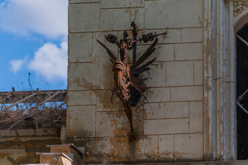 Wall Mural - Desolate Remnants Abandoned Serbian Manor Forgotten Relics: Deserted Serbian Mansion Abandoned Echoes: Serbian Estate in Ruins