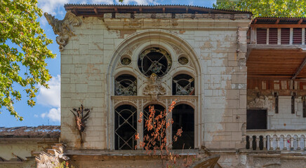 Wall Mural - Desolate Remnants Abandoned Serbian Manor Forgotten Relics: Deserted Serbian Mansion Abandoned Echoes: Serbian Estate in Ruins