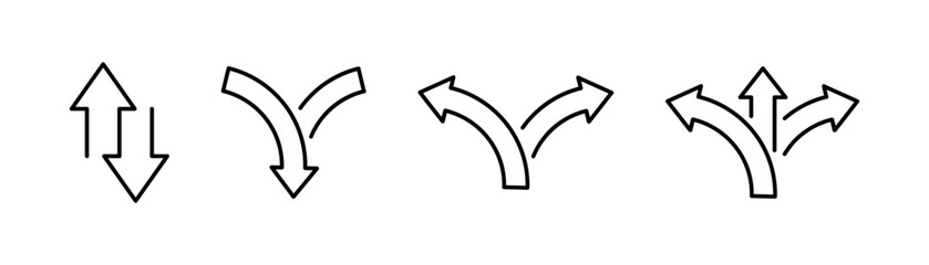 Wall Mural - Direction arrows icons. Arrow icon. Web direction arrows 