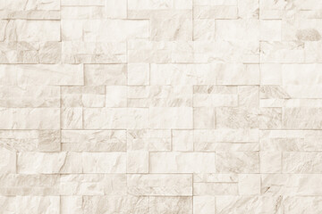 Wall Mural - Cream brick wall texture. Old brown brick wall concrete or stone pattern nature
