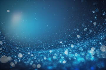 Poster - blue technology abstract background with floating 3d particles texture . admirable generative ai ima