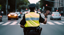 Police Officer Directing Traffic, Generative Ai