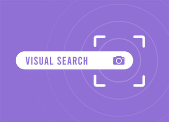 Poster - Visual search engine tool concept. Search by image as well as by text with artificial intelligence technology tool
