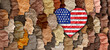 United States Memorial Day observance USA as a federal Holiday mourning the fallen soldiers of the military and honoring US armed forces death as diverse hands joining to honor as a heart shape.