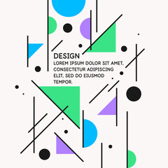 Poster - modern geometric composition of various shapes. illustration for design. abstract background in the 