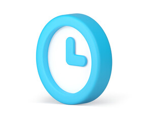 Poster - Alarm clock time countdown hour minute arrows checking isometric circle badge 3d icon vector
