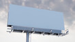 © RocknRoller Studios - Commercial Billboard. Blank Large Format Sign against a Cloudy Morning Sky. Mockup Template.