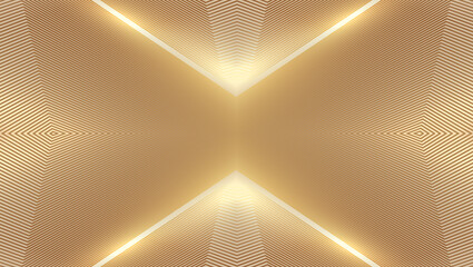 Poster - Gold luminous lines with abstract texture background