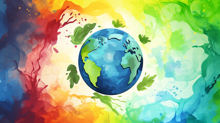 world environment and earth day concept, generative ai