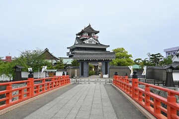 Wall Mural - Japan sightseeing castle tour. 'Kiyosu Castle' Located in Kiyosu City, Aichi Prefecture. The castle was the starting point for Oda Nobunaga's unification of Japan.